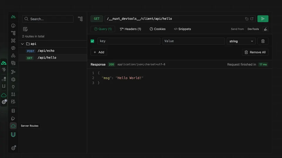 Nuxt DevTools screenshot